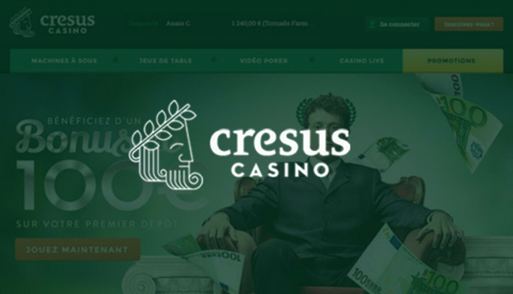 Interface officielle Cresus Casino - page d'accueil testée en avril 2026
