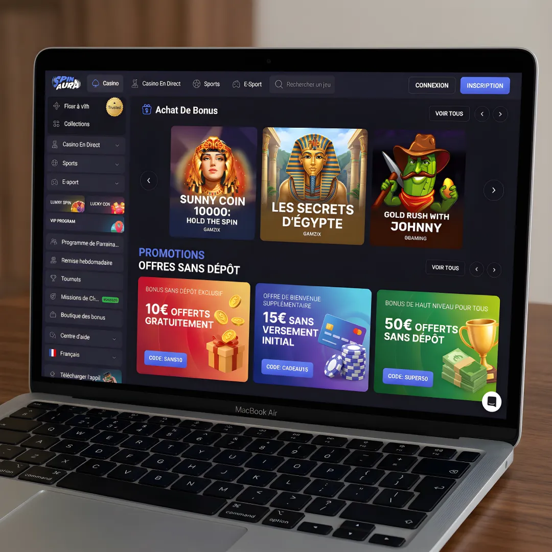 SpinAura Casino en Ligne Bonus Sans Dépôt
